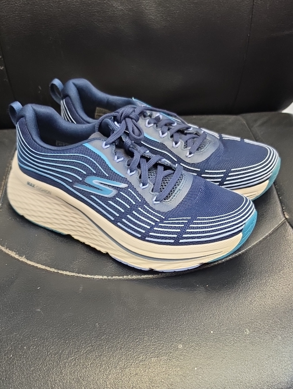 Skechers Women's Navy and Light Blue Athletic Walking Sneakers